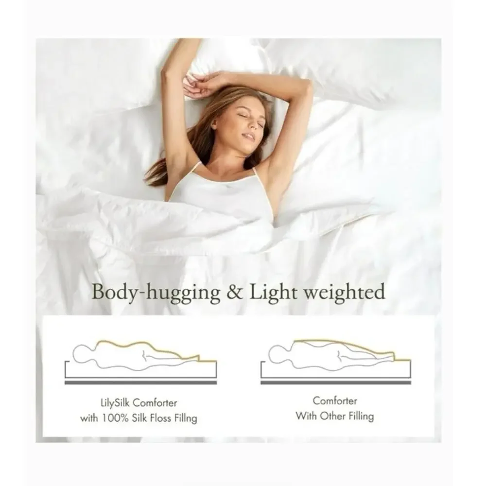 Stunning LilySilk 100% Long Strand Silk Comforter